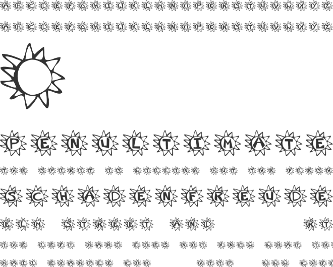 Krissun font preview