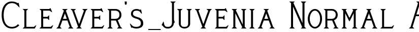 Cleaver's_Juvenia Normal font