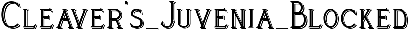 Cleaver's_Juvenia_Blocked Regular font