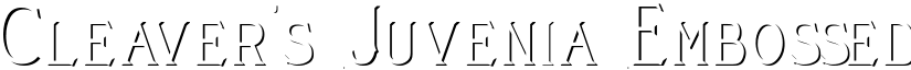 Cleaver's_Juvenia_Embossed Regular font