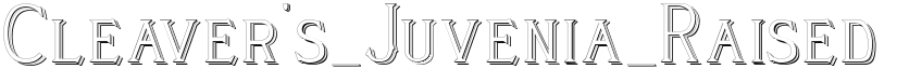 Cleaver's_Juvenia_Raised Regular font