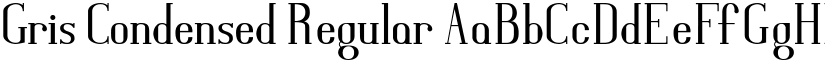 Gris Condensed Regular font