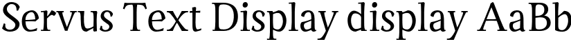 Servus Text Display font download