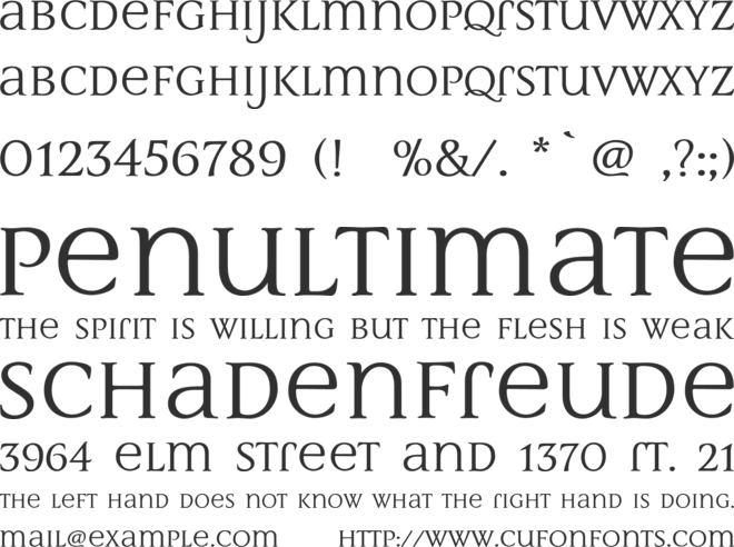 Multima Strong font preview