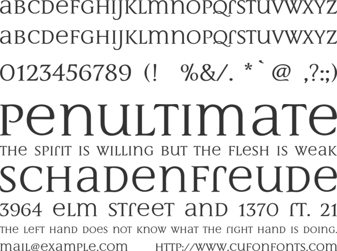 Multima Strong font preview