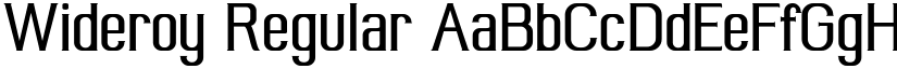 Wideroy Regular font