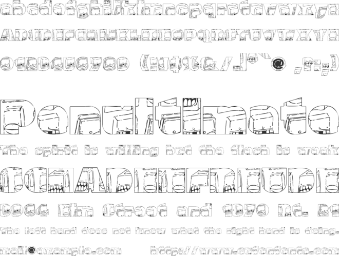 Monster Boxes font preview