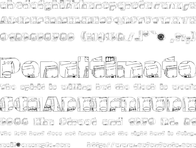Monster Boxes font preview