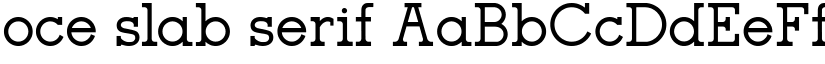 oce slab serif font