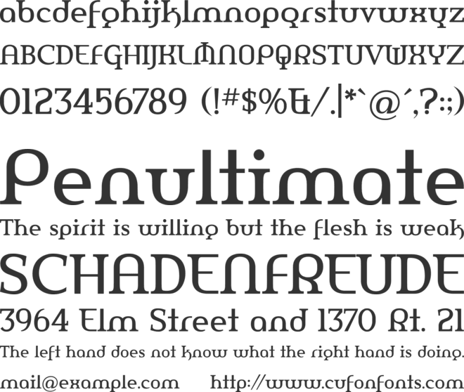 Amerika Pro font preview