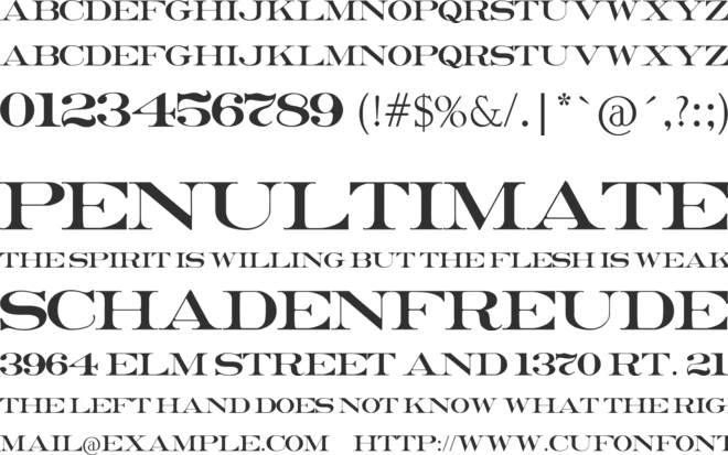 Erie Roman font preview