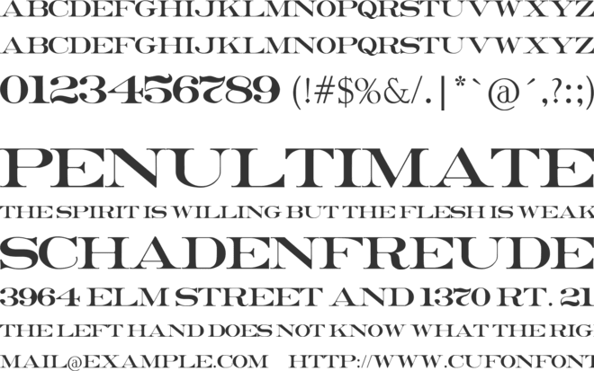 Erie Roman font preview