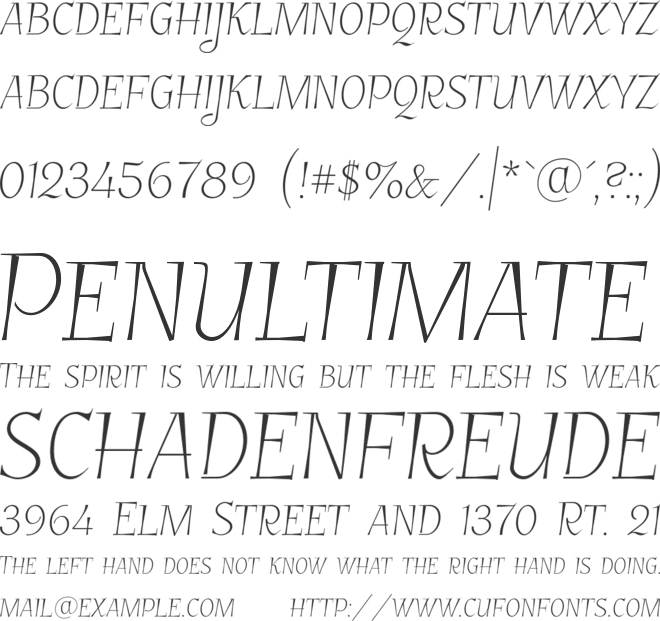 GarineldoSC font preview