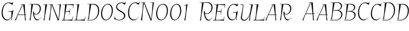 GarineldoSCNo01 Regular font