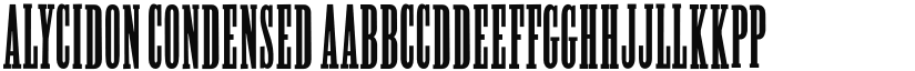 Alycidon Condensed font