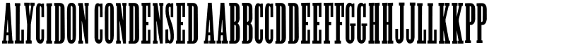 Alycidon Condensed font
