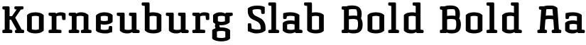 Korneuburg Slab Bold Bold font