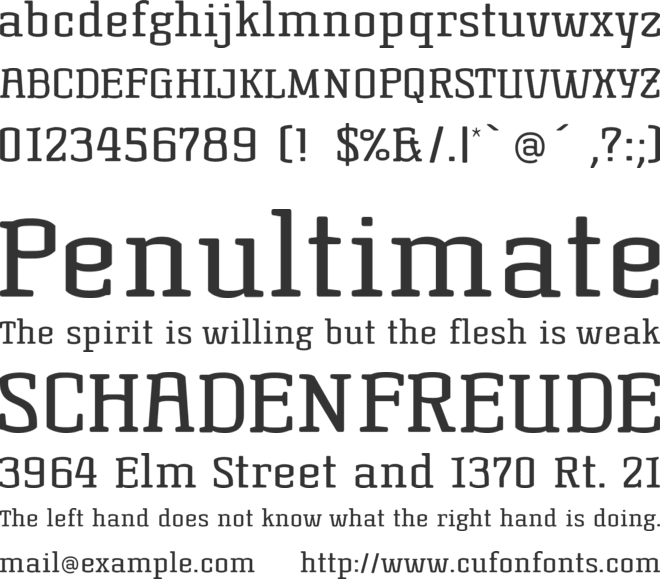 Korneuburg Slab font preview