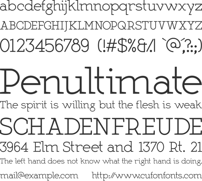 Martell font preview