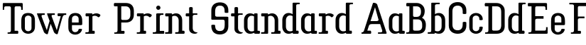 Tower Print Standard font