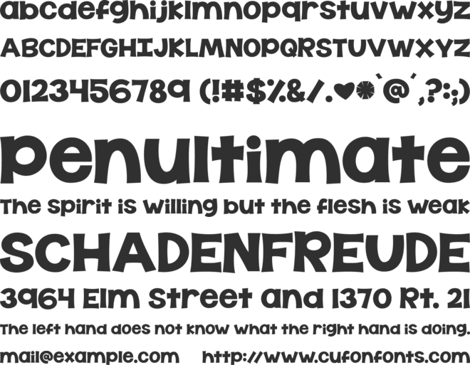 KG The Last Time font preview