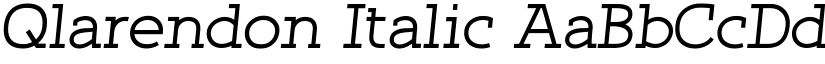 Qlarendon Italic font