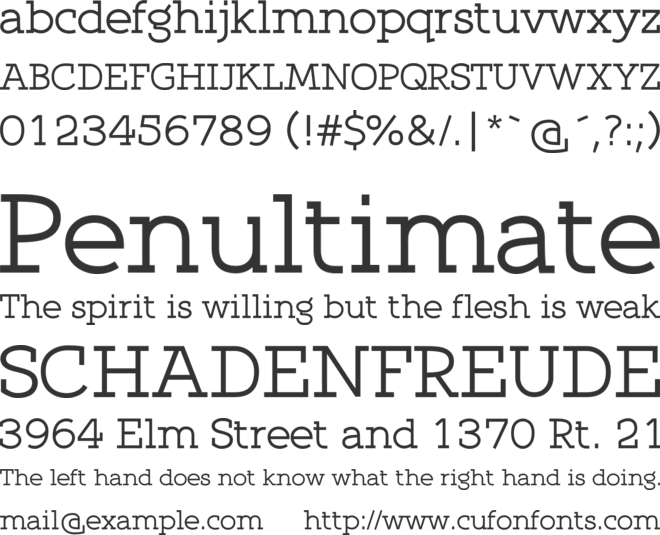 Qlarendon font preview