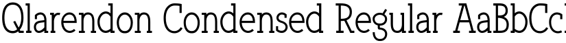 Qlarendon Condensed Regular font