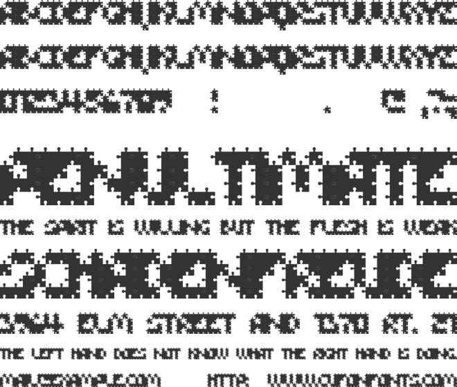 FFU Puzzle font preview