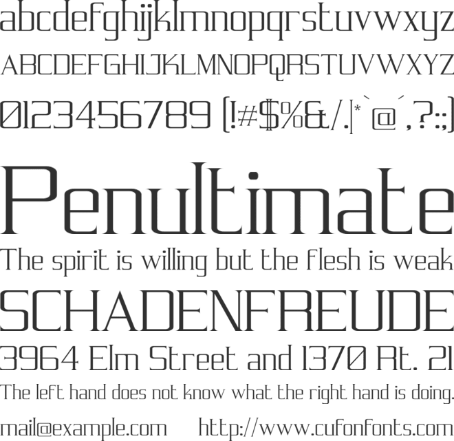 Symmetre font preview