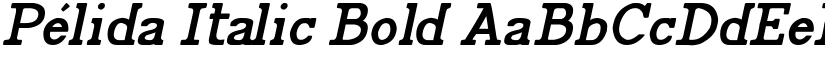Pélida Italic Bold font