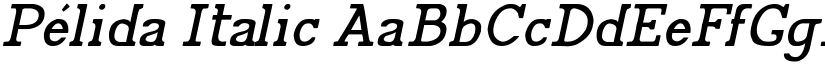 Pélida Italic font