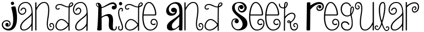 Janda Hide And Seek Regular font