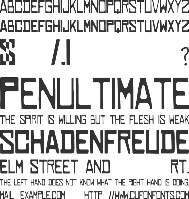 COWABUNGA font preview