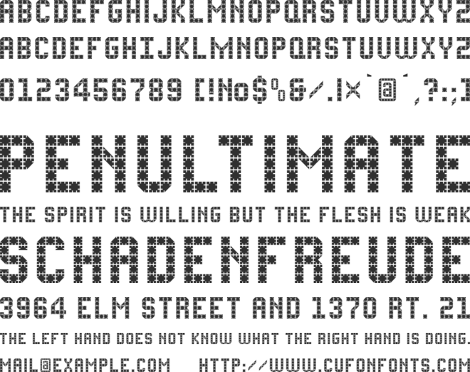 FlatPack font preview