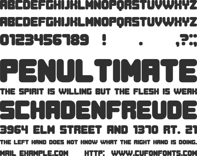 Duration font preview