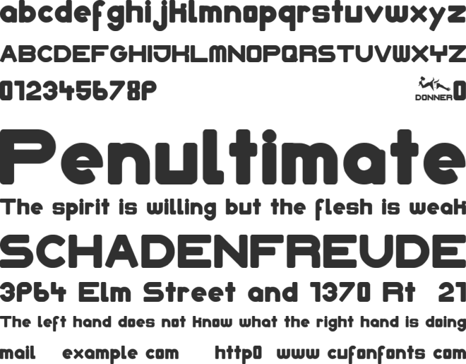donner font preview