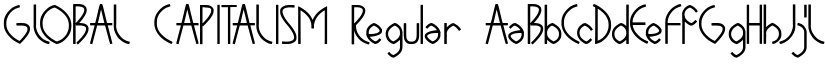 GLOBAL CAPITALISM Regular font