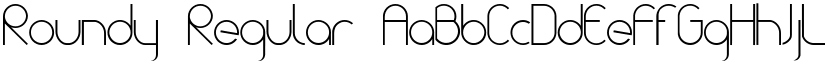 Roundy Regular font