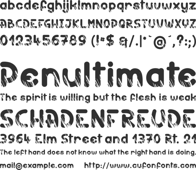 Holy Moly font preview