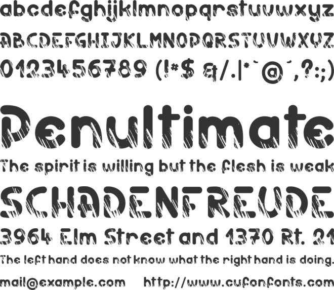 Holy Moly font preview