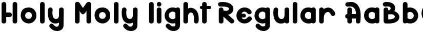 Holy Moly light Regular font