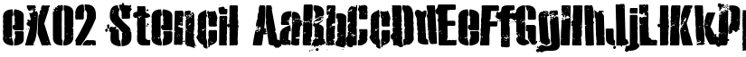 eXO2 Stencil font