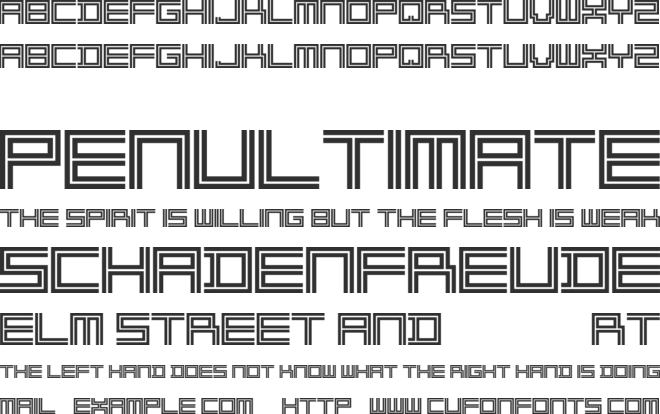 2 Lines font preview