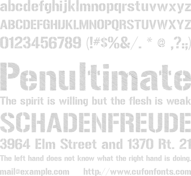 Urban Sketch font preview