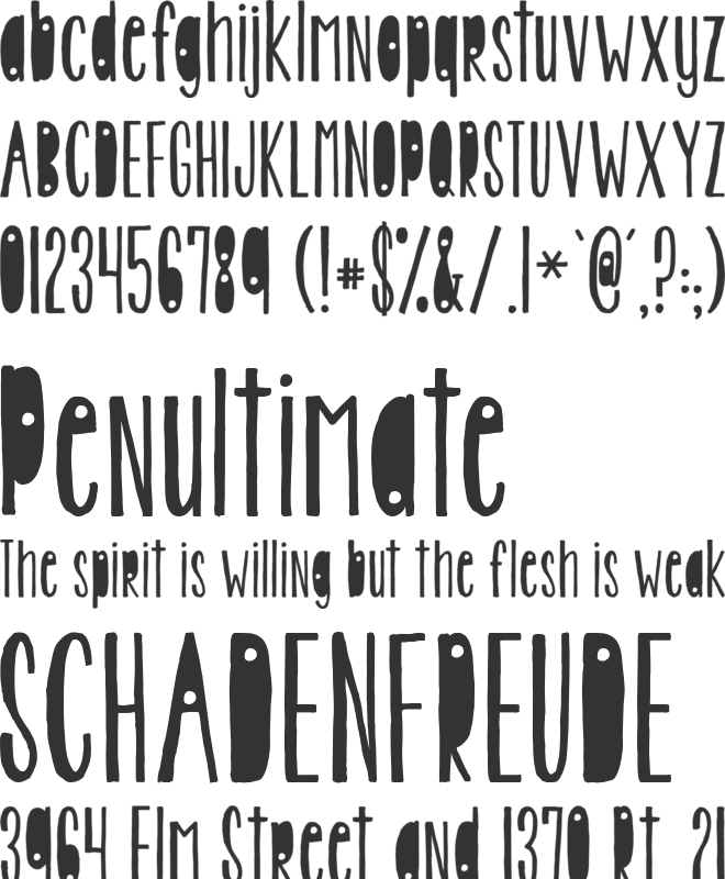 KG Beautiful Ending font preview