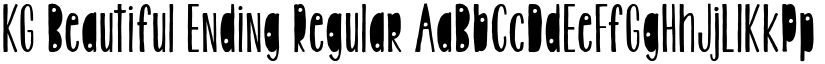 KG Beautiful Ending Regular font