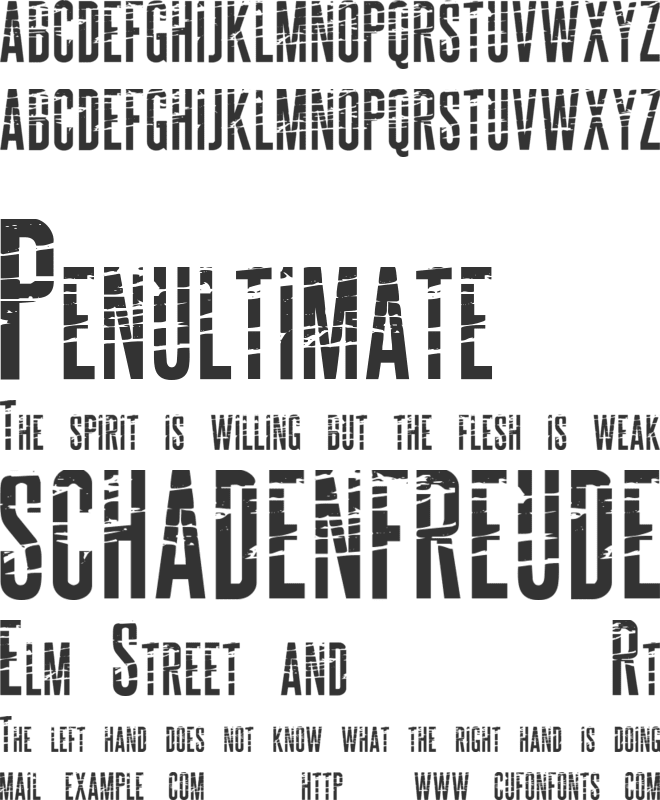 ALCATRAZ font preview