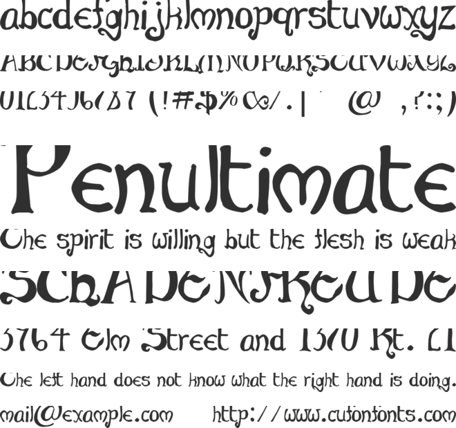 Throrian Commonface font preview