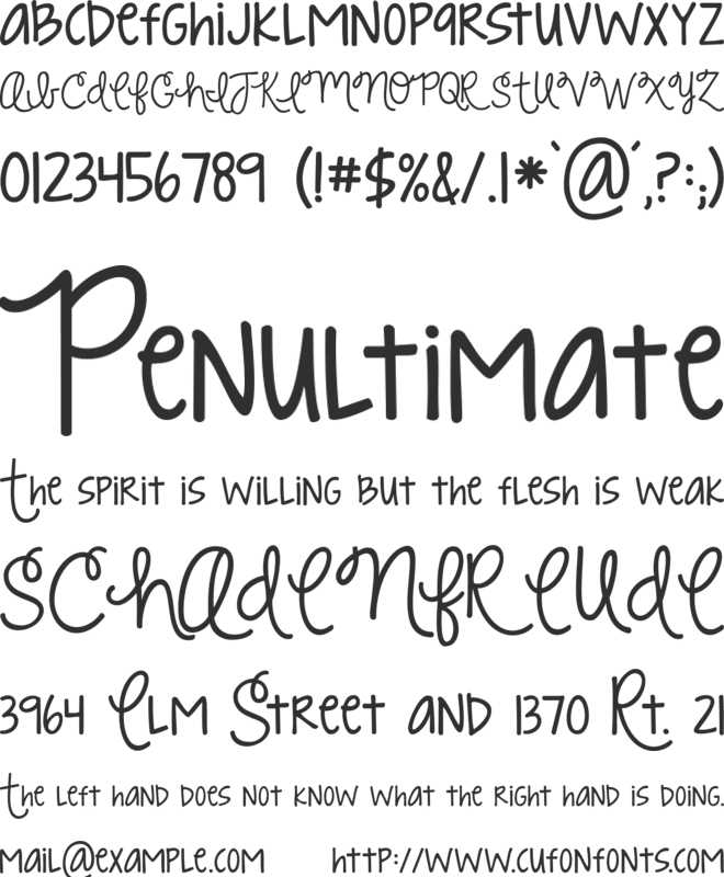 KG Strawberry Limeade font preview
